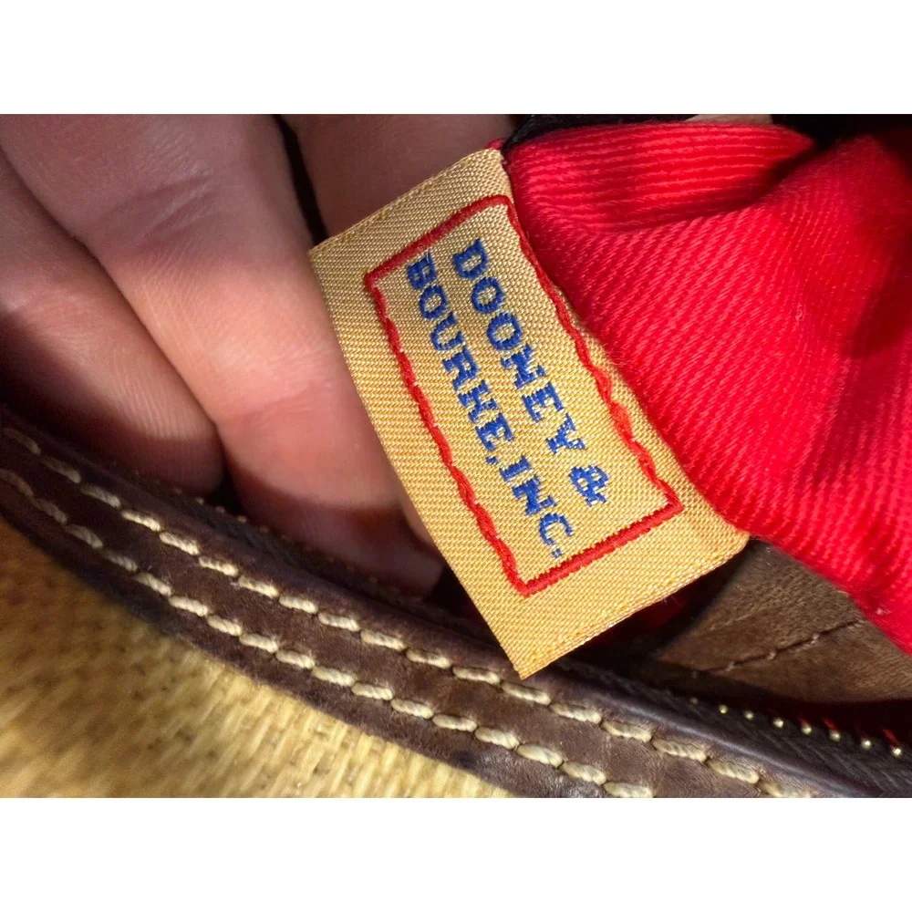 Dooney & Bourke Panama Barrel Satchel Bag‎ Tan Straw Brown Leather 5L899